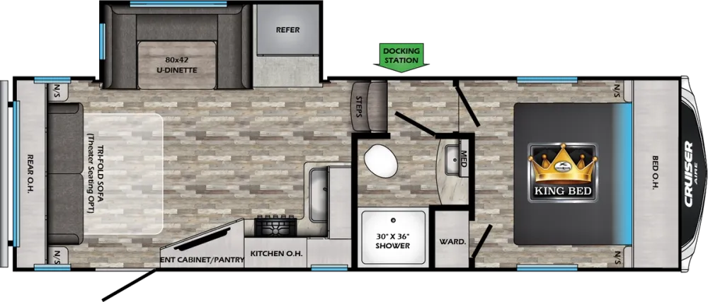 Floorplan of RV model CR24RL