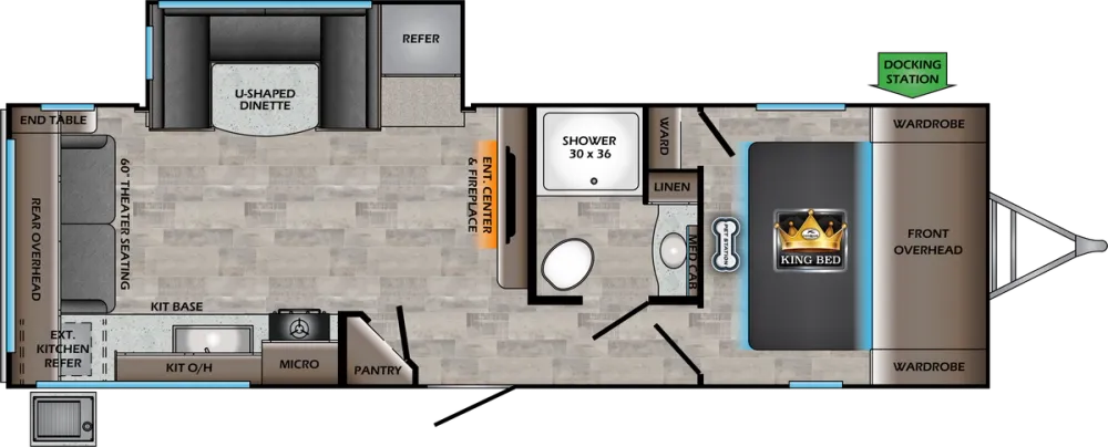 Floorplan of RV model SS268RL