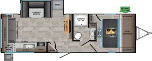 Floorplan of RV model SS268RL