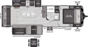 Floorplan of RV model 2870RL