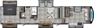 Floorplan of RV model CE4021FK