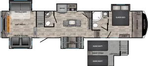 Floorplan of RV model VL3861BL