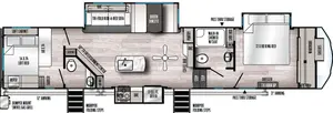 Floorplan of RV model 3550BH