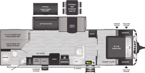 Floorplan of RV model 290BHSWE