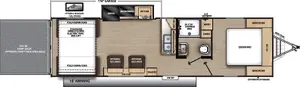 Floorplan of RV model 28ATH