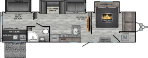 Floorplan of RV model ZR340BH