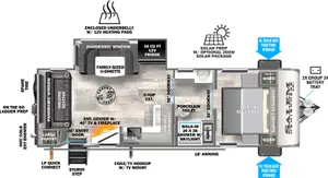 Floorplan of RV model 24RLHL