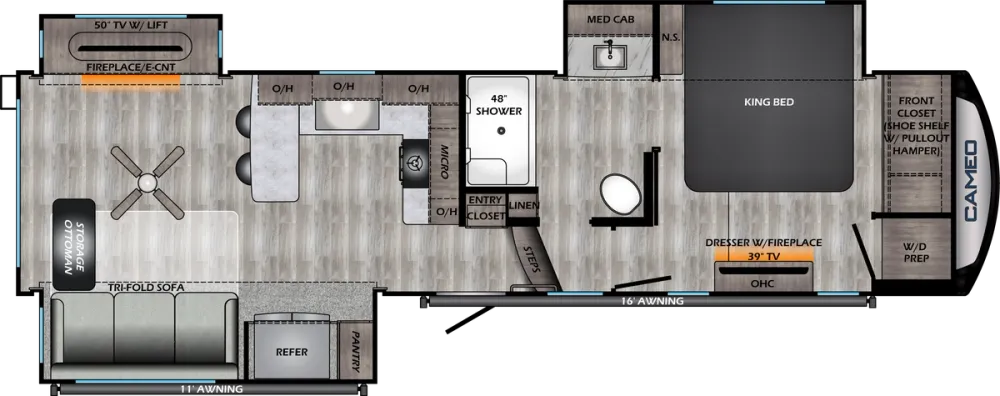 Floorplan of RV model CE2901RL