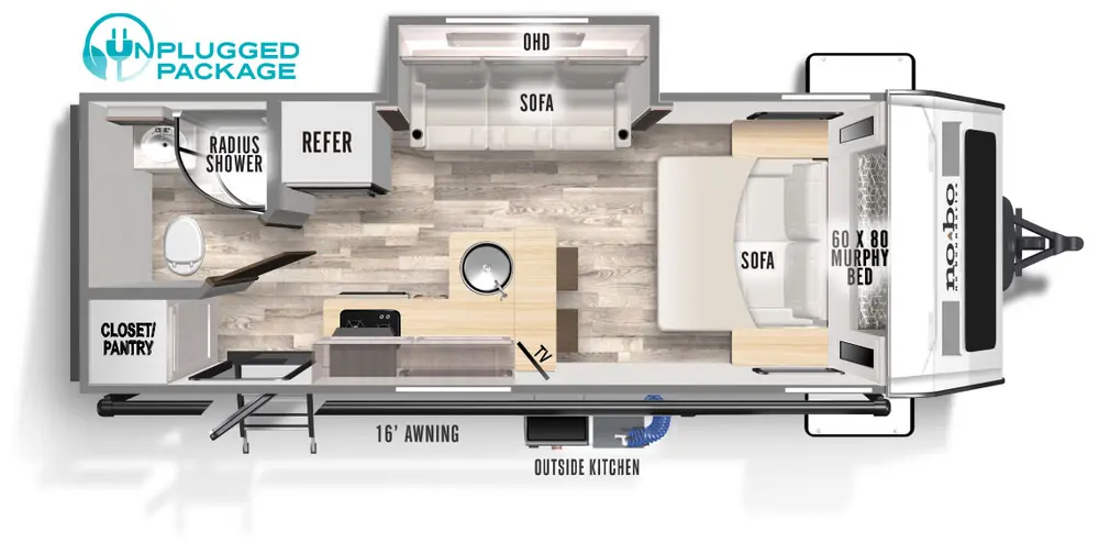 Floorplan of RV model NB19.6