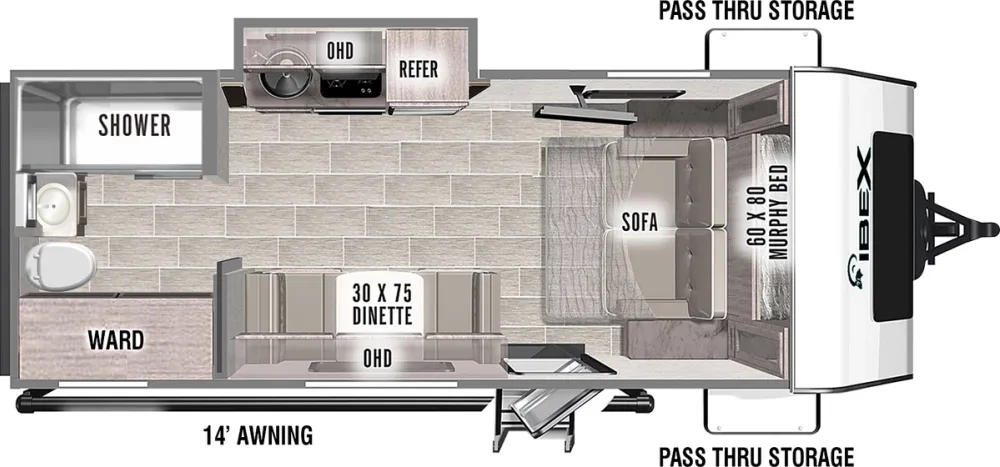 Floorplan of RV model 19RBM