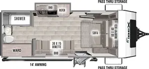 Floorplan of RV model 19RBM