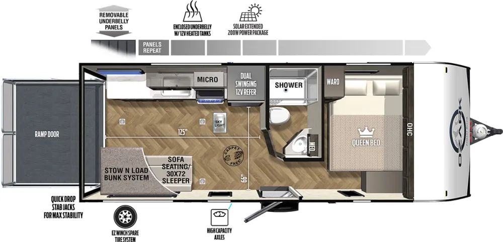 Floorplan of RV model 1900TH