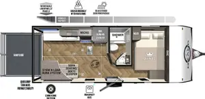 Floorplan of RV model 1900TH