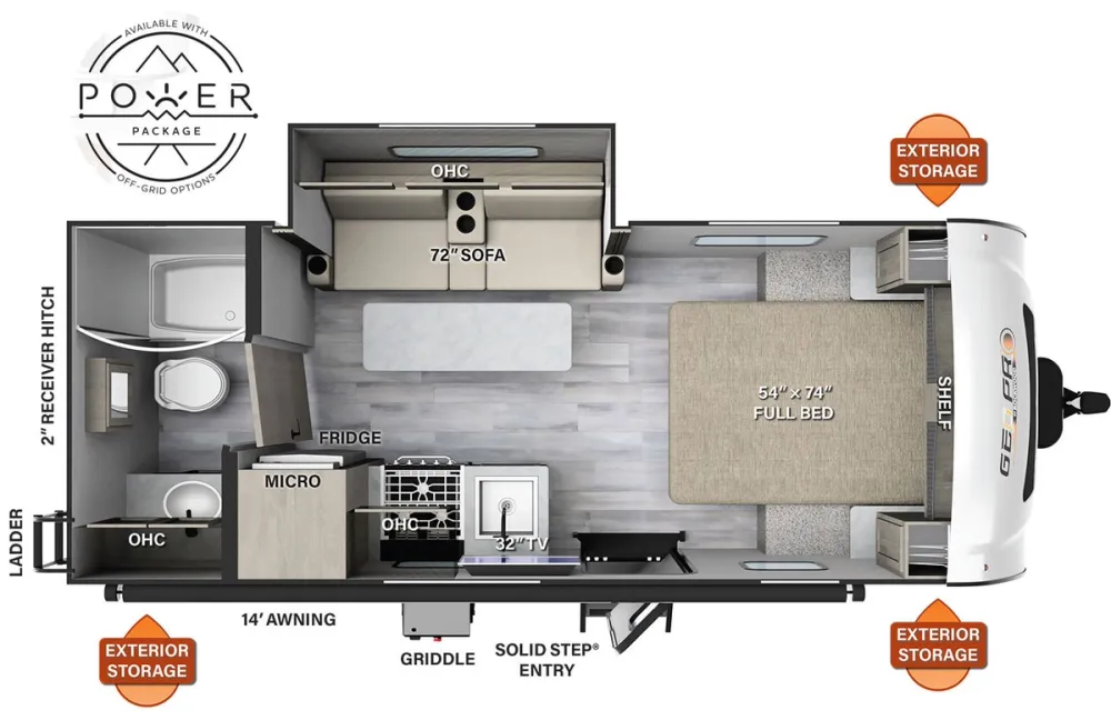 Floorplan of RV model G20FBS