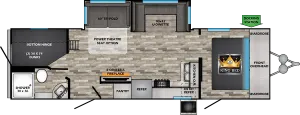 Floorplan of RV model CR28BBH