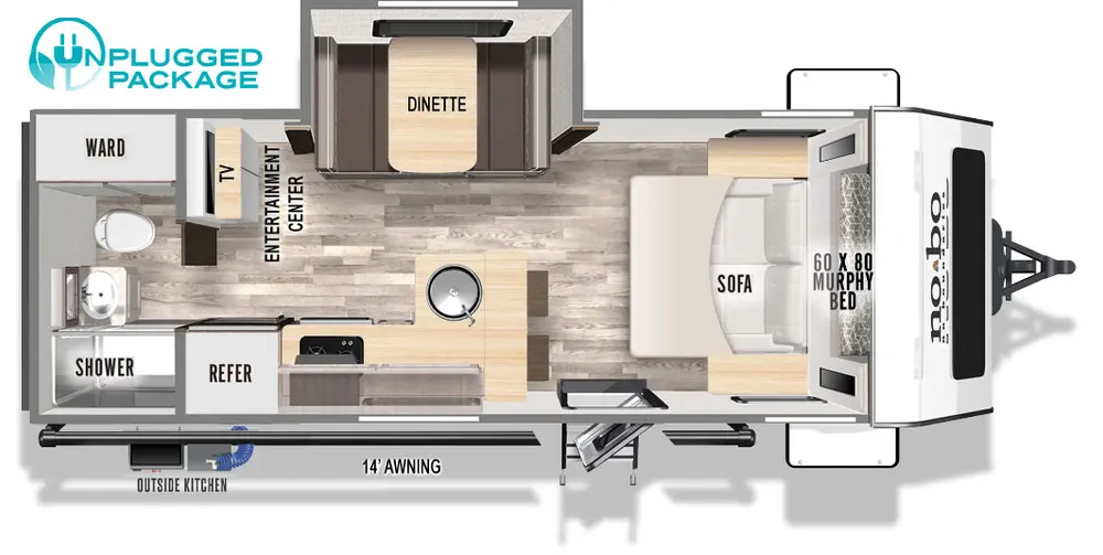 Floorplan of RV model NB20.4