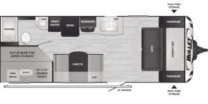 Floorplan of RV model 2200BH