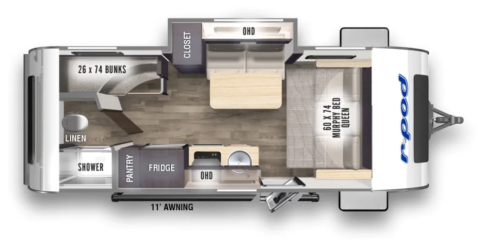 Floorplan of RV model RP-193