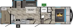 Floorplan of RV model CR28BH