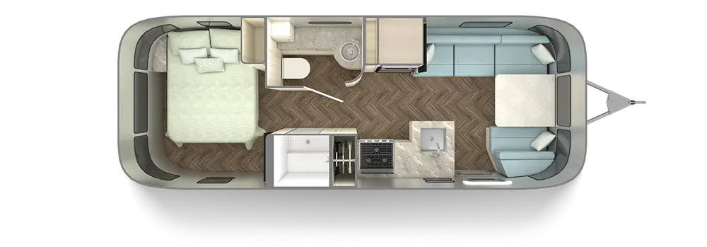 Floorplan of RV model International 25RB