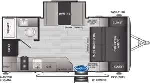 Floorplan of RV model 1740RK