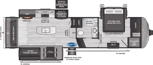 Floorplan of RV model 3121RL