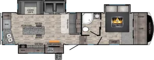 Floorplan of RV model VL326RK