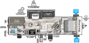 Floorplan of RV model 26BHHL