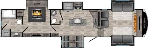 Floorplan of RV model VL3851FL