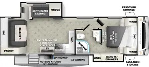 Floorplan of RV model 260RD