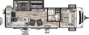 Floorplan of RV model 26RK