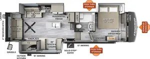 Floorplan of RV model 8529CSB