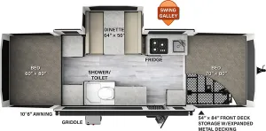 Floorplan of RV model 23SCSE