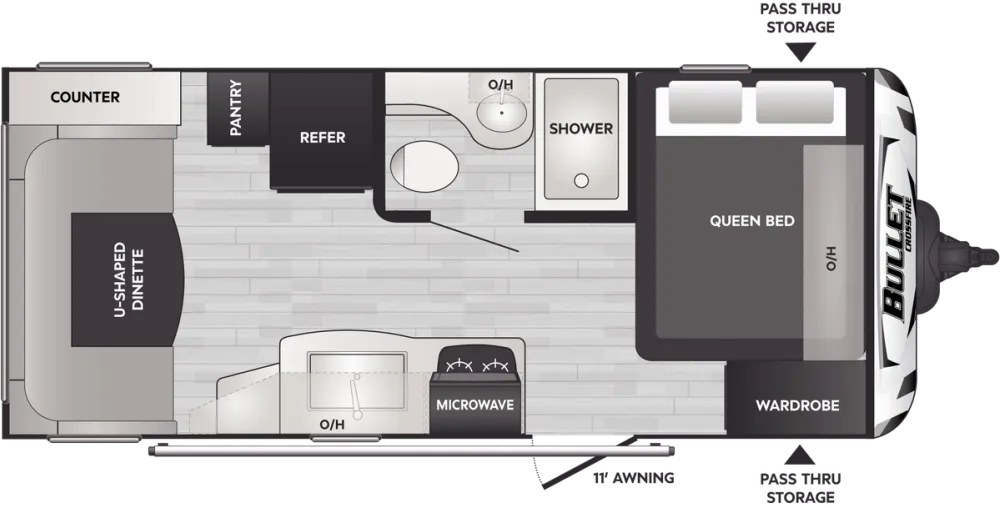 Floorplan of RV model 1900RD