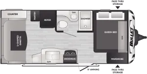 Floorplan of RV model 1900RD