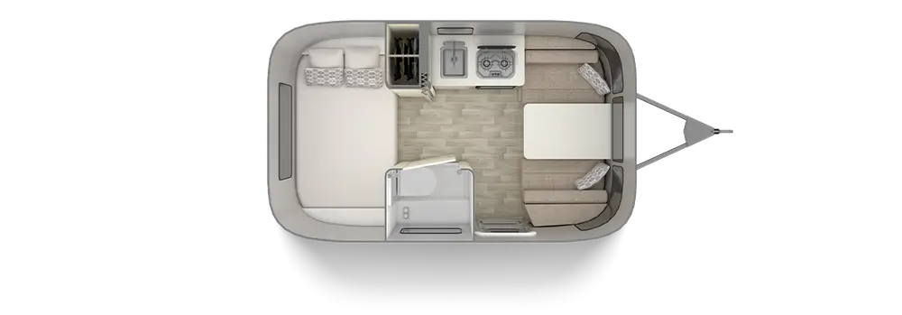 Floorplan of RV model Bambi 16RB