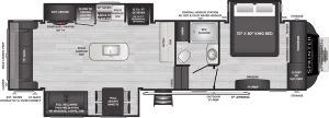 Floorplan of RV model 3190RLS