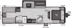 Floorplan of RV model 29BQWE