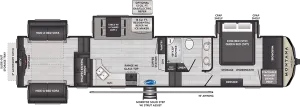 Floorplan of RV model 373RD