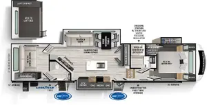 Floorplan of RV model 330BH