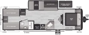 Floorplan of RV model 29QBS