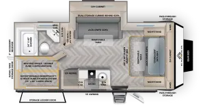 Floorplan of RV model 221MSL