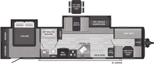 Floorplan of RV model 38BHDS