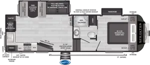 Floorplan of RV model 25ML