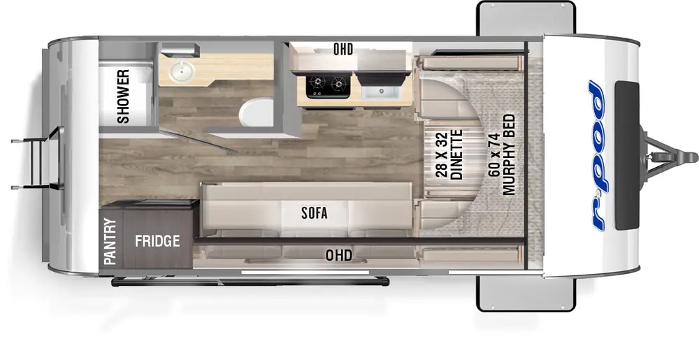 Floorplan of RV model RP-153