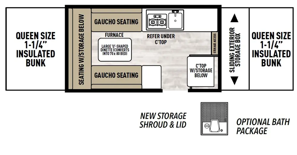 Floorplan of RV model 2308LS