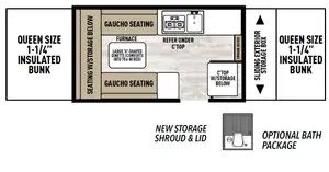 Floorplan of RV model 2308LS