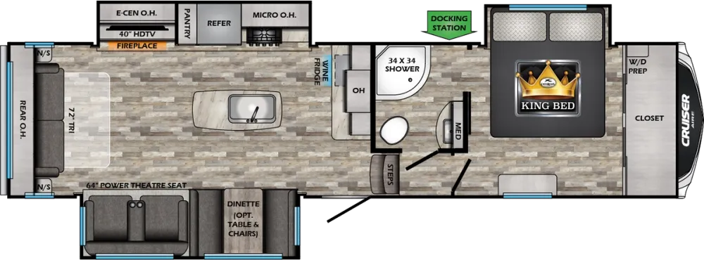 Floorplan of RV model CR31SI