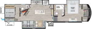 Floorplan of RV model 36BRM