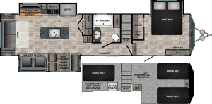 Floorplan of RV model HP375DBL